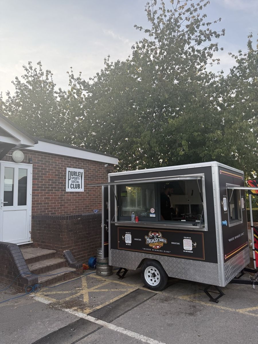 The trailer serving outside Purley Sports & Social Club